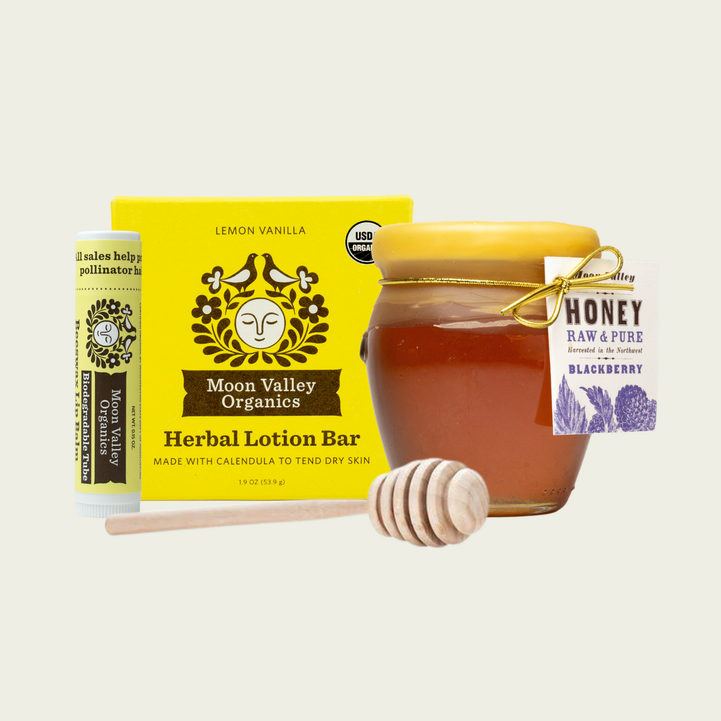 Moon Valley Organics Oh So Sweet Gift Set Blackberry with Lotion Bar and Lip Balm Front