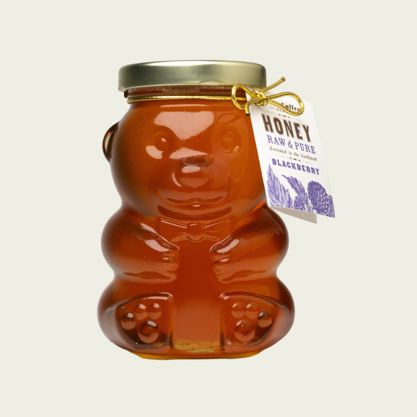 Moon Valley Organics Adorable Glass Honey Bear Blackberry