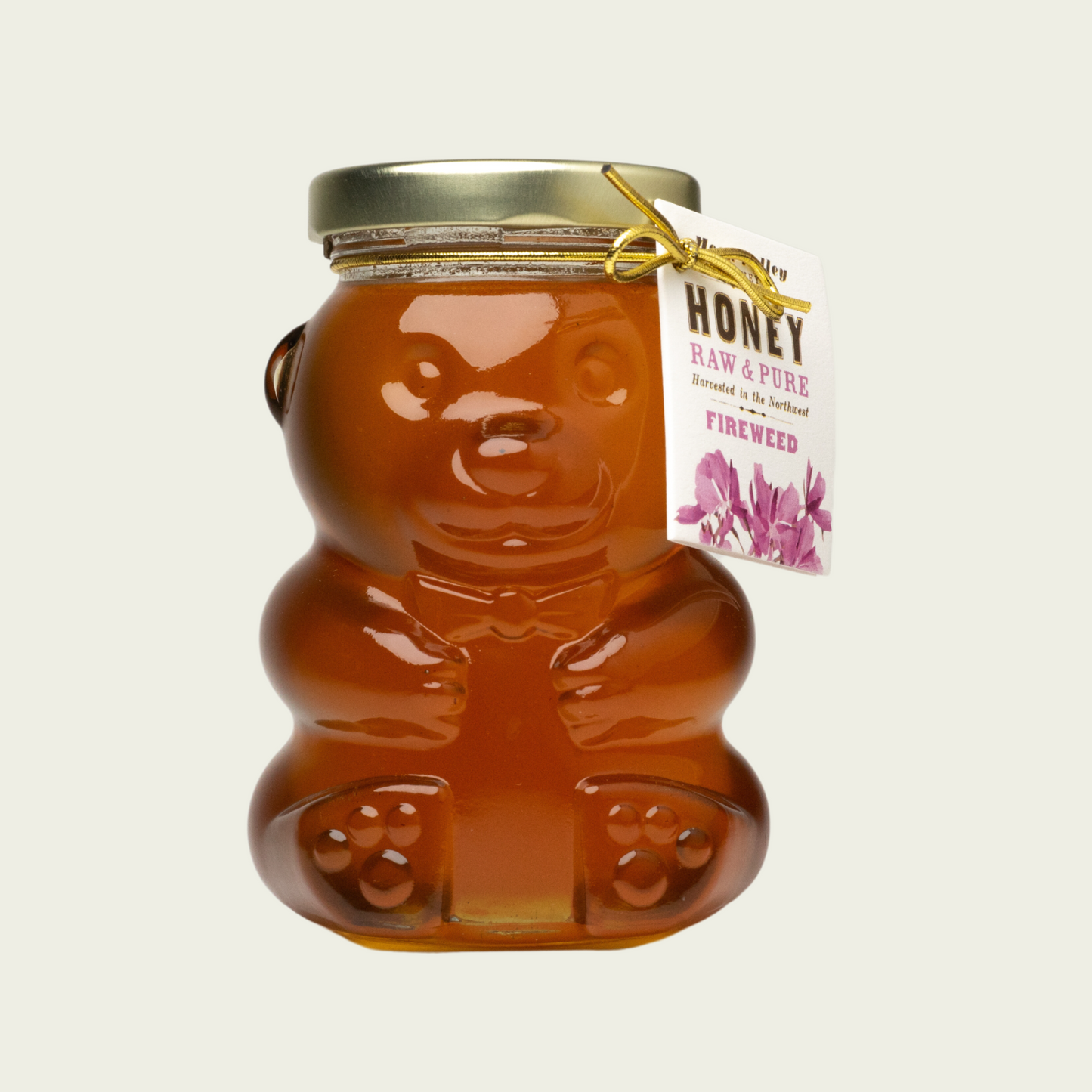 Moon Valley Organics Adorable Glass Honey Bear Fireweed