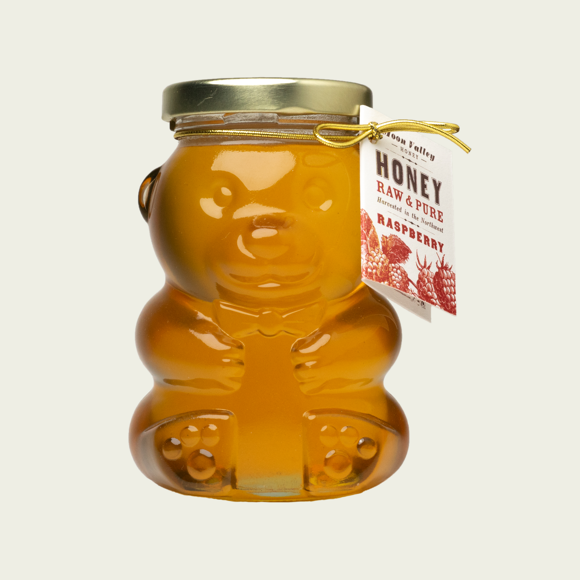 Moon Valley Organics Adorable Glass Honey Bear Raspberry