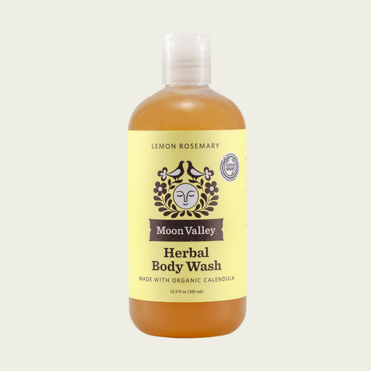 Moon Valley Organics Herbal Body Wash Lemon Rosemary Bottle