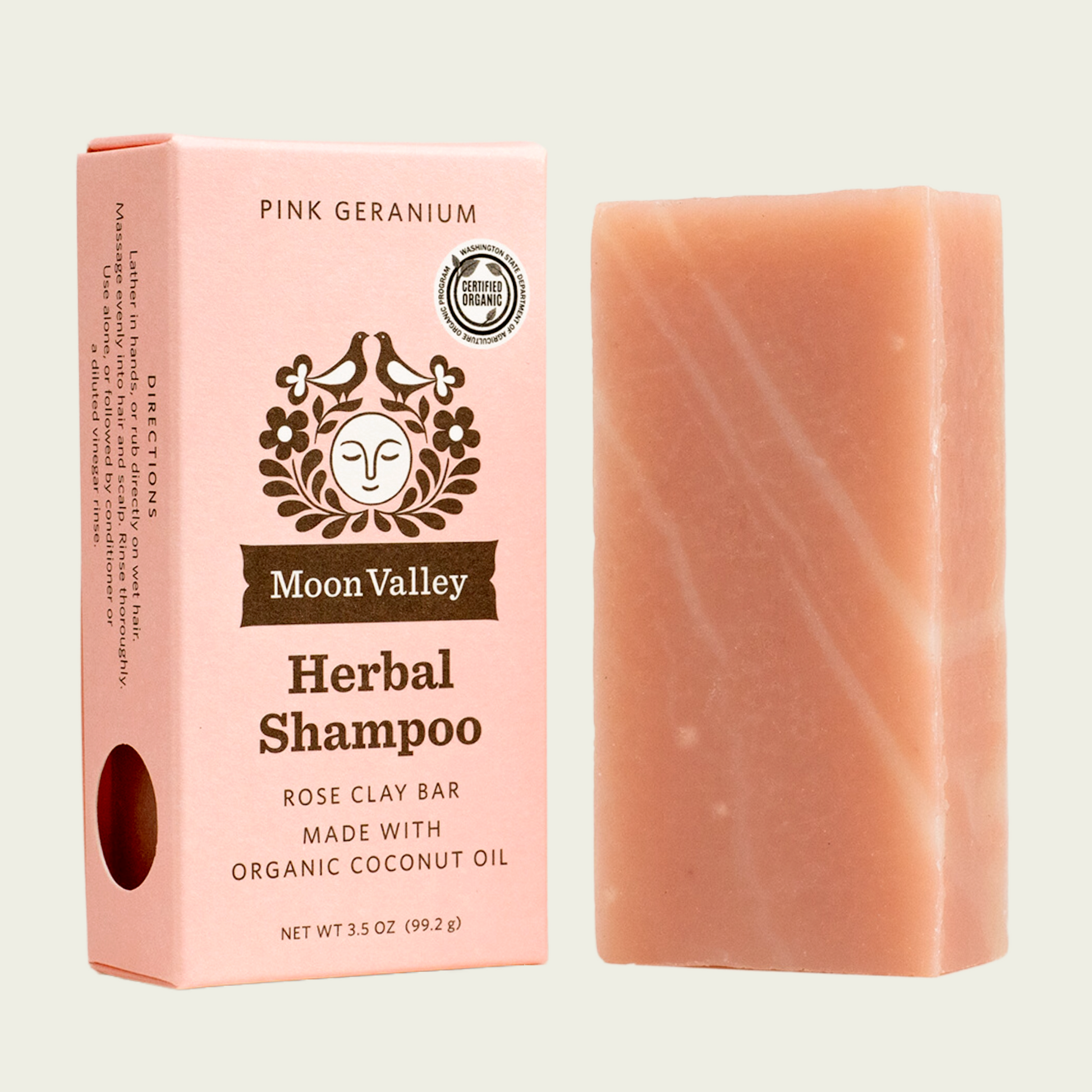 Pink Geranium Herbal Shampoo Bar – Moon Valley Organics