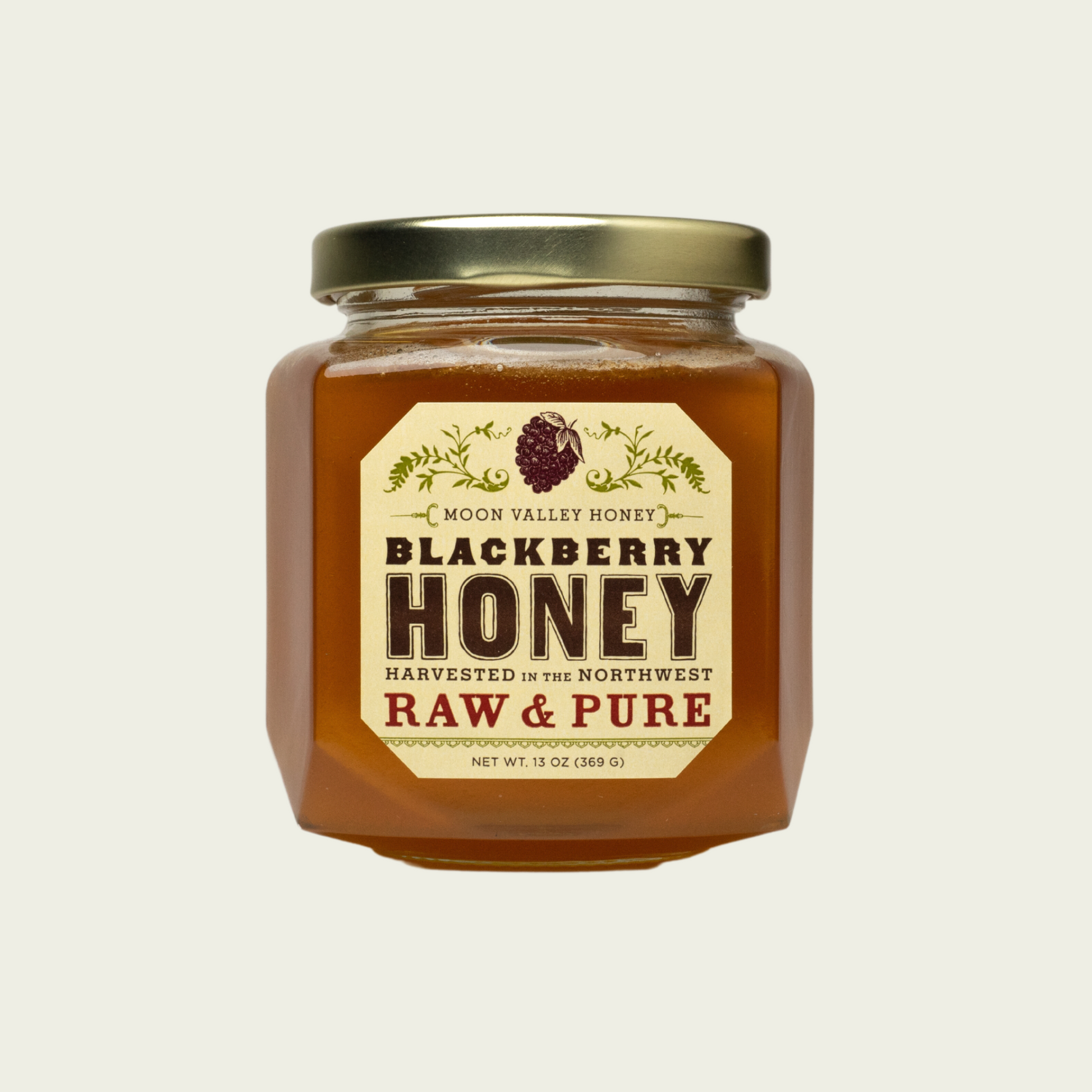 Moon Valley Organics Personal Size Honey Jar Blackberry