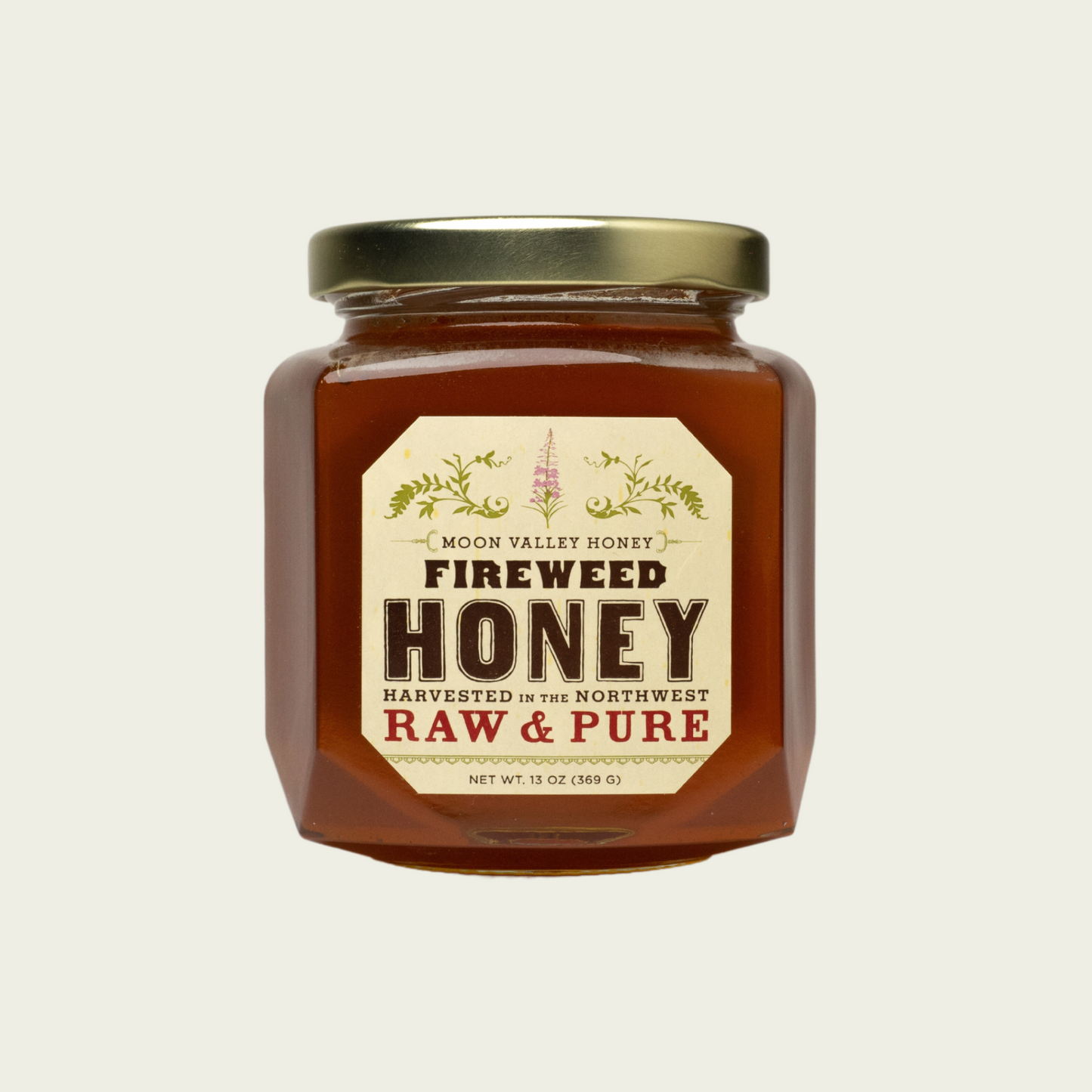 1 Moon Valley Organics Personal Size Honey Jar Fireweed