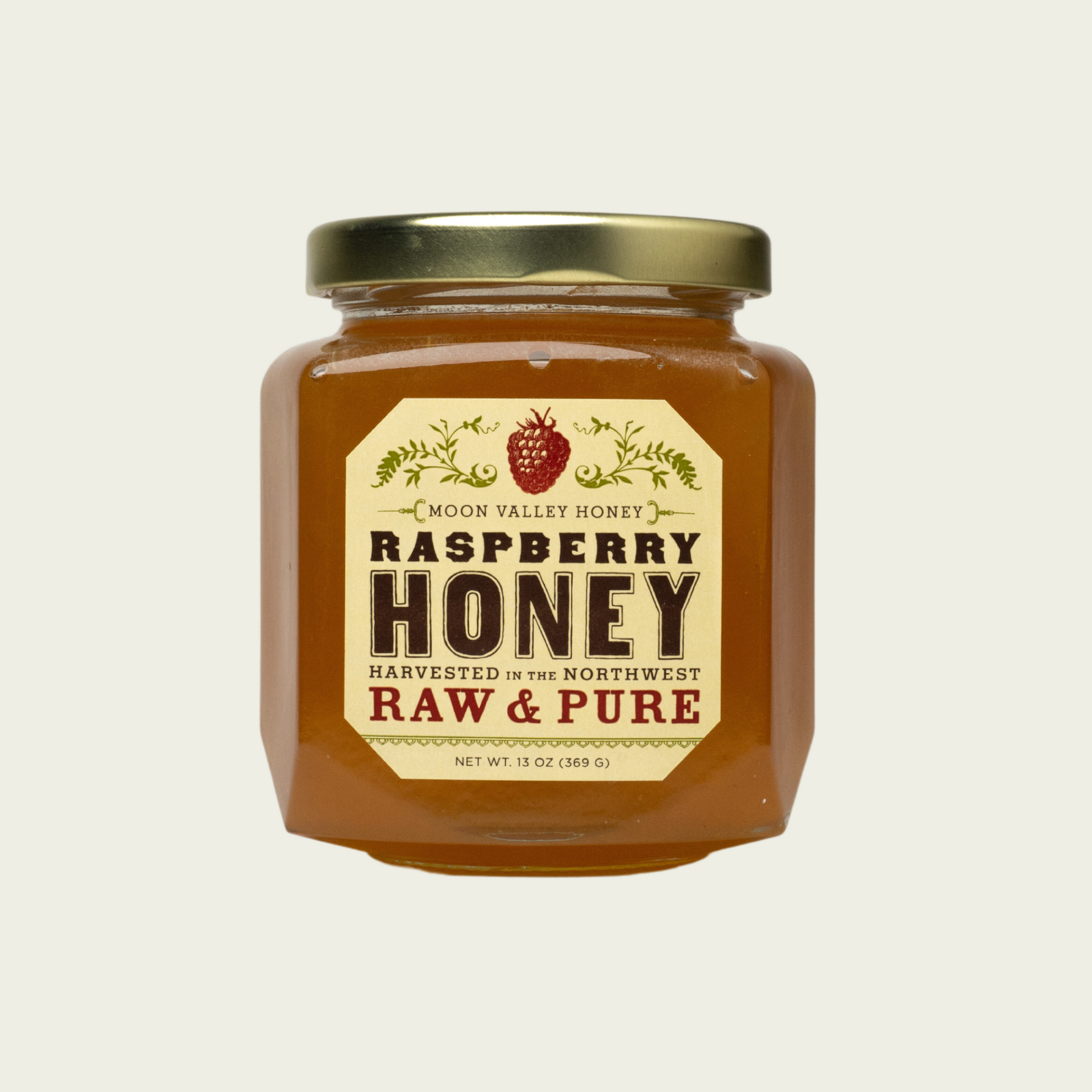 Moon Valley Organics Personal Size Honey Jar Raspberry
