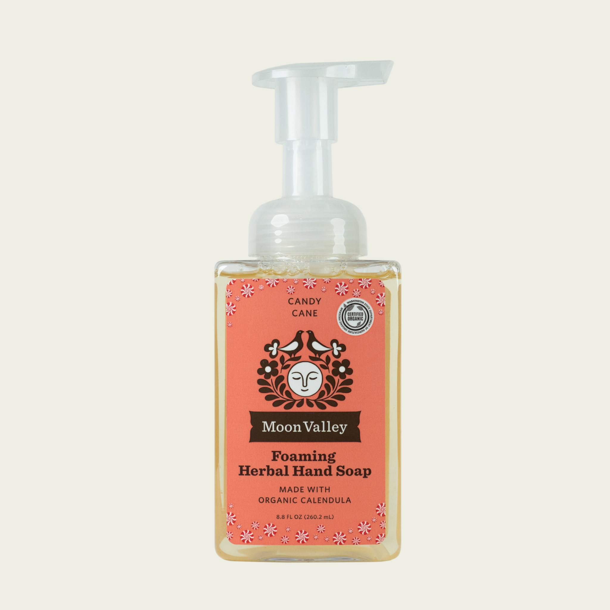 Candy Cane - Seasonal Herbal Foaming Hand Soap by Moon Valley Organics